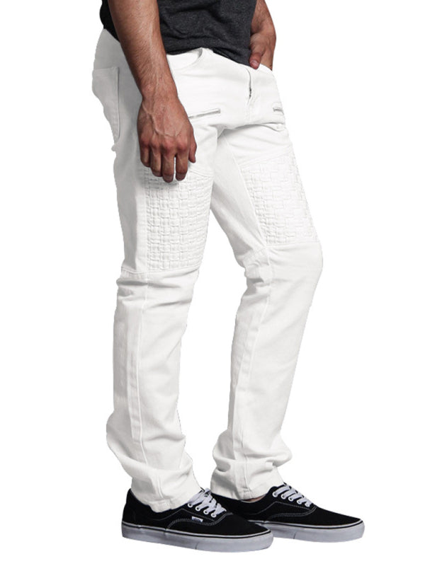 Thin men's straight-leg pants