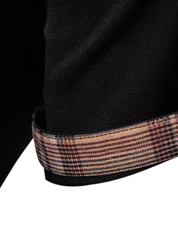 Men's Casual Buttoned Plaid Short Sleeve Shirt