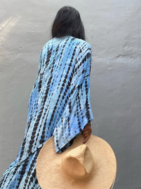 Beach Tie Dye Graphic Print Cover Up