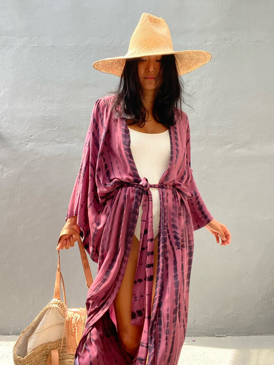 Beach Tie Dye Graphic Print Cover Up