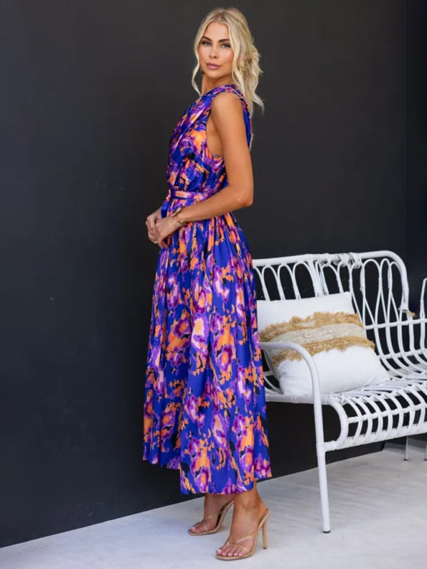 Women's One Shoulder Slim Waist Dress