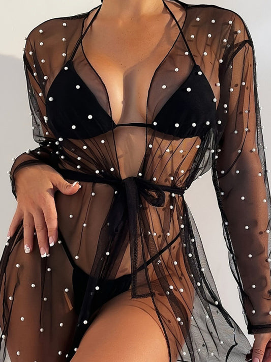 Vacation sun protection bikini top swimsuit beach cover-up