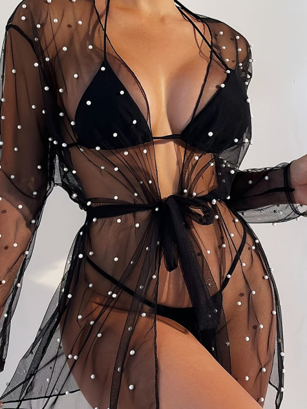 Vacation sun protection bikini top swimsuit beach cover-up
