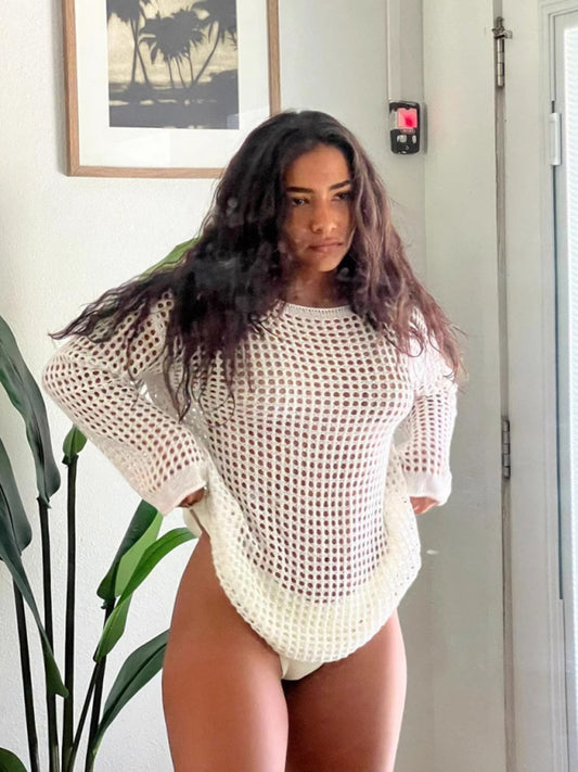 Beach Vacation Sexy Loose Bikini Cover Up Pullover Cardigan